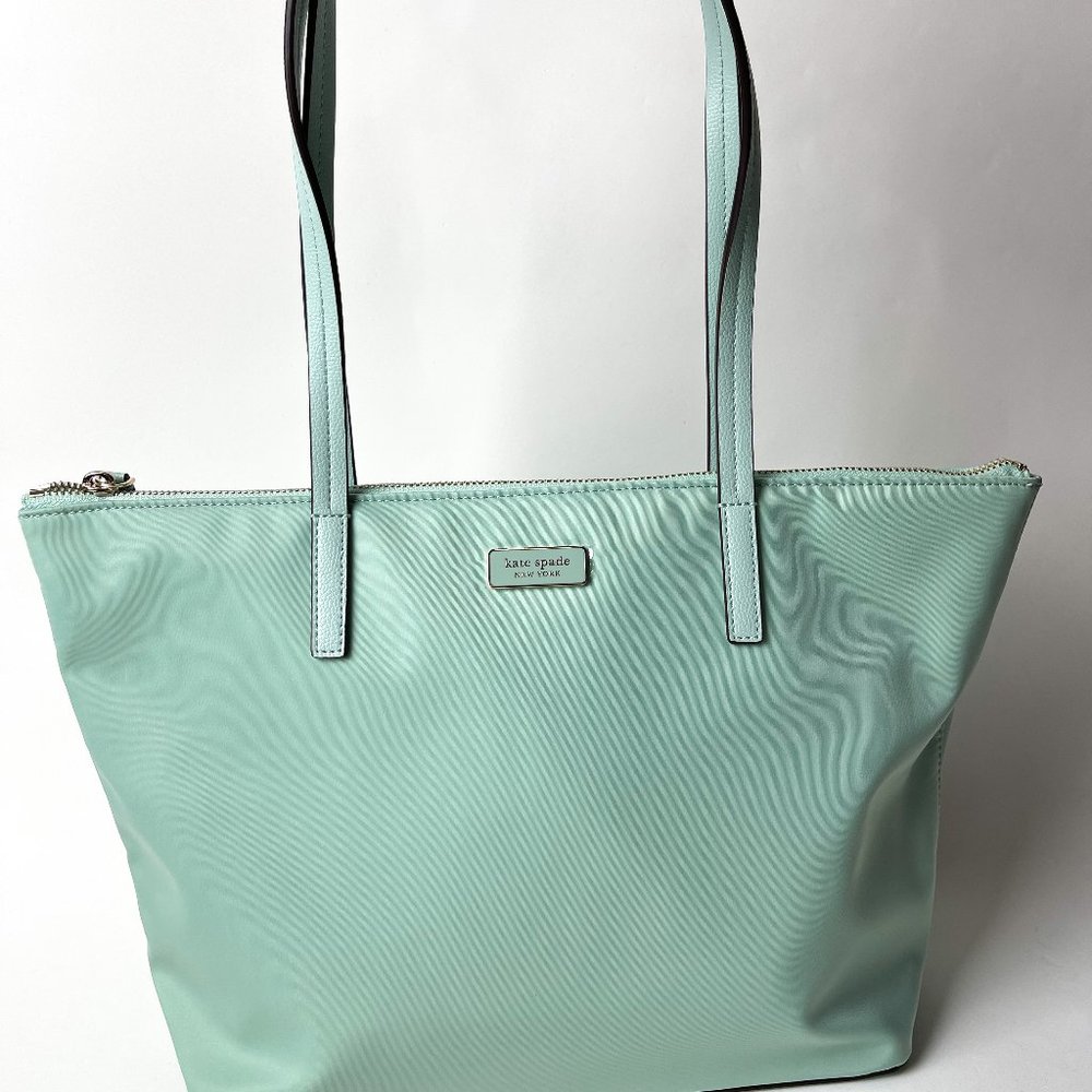 KATE SPADE “hayden top zip tote”, tiffany blue